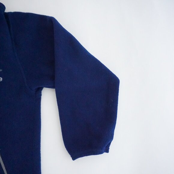 Autobahn Mustang Navy Fleece Quarter Zip Pullover Sporty Y2K Car Culture L - Picture 4 of 9